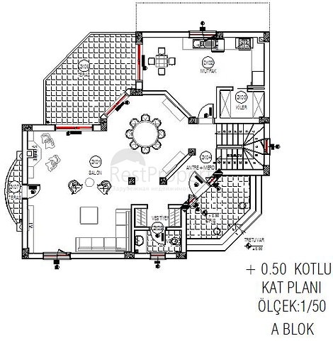 فيلا ثلاث غرف و صالة في كيمير