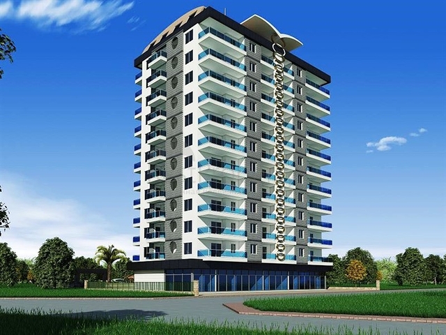 شقة ضمن أحد المجمعات الحديثة في المراحل النهائية من البناء في منطقة محمود لار – ألانيا