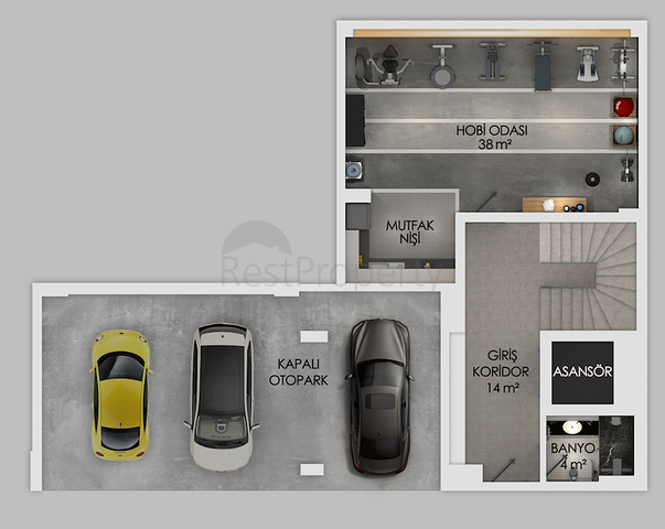 مشروع فيلات فاخرة قيد الإنتهاء في منطقة كونيالتي – أنطاليا