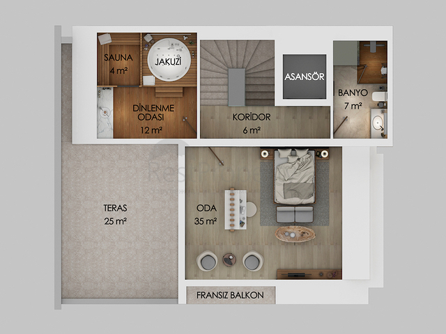 مشروع فيلات فاخرة قيد الإنتهاء في منطقة كونيالتي – أنطاليا