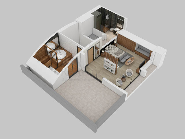 مشروع فيلات فاخرة قيد الإنتهاء في منطقة كونيالتي – أنطاليا