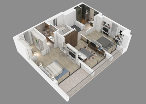 مشروع فيلات فاخرة قيد الإنتهاء في منطقة كونيالتي – أنطاليا