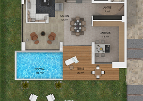 مشروع فيلات فاخرة قيد الإنتهاء في منطقة كونيالتي – أنطاليا