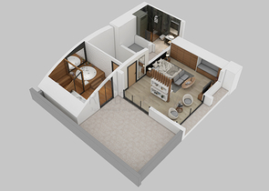 مشروع فيلات فاخرة قيد الإنتهاء في منطقة كونيالتي – أنطاليا