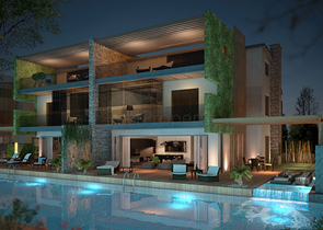 مشروع فيلات فاخرة قيد الإنتهاء في منطقة كونيالتي – أنطاليا