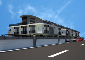 مجمع فيلات في المراحل النهائية من الإنشاء في منطقة كونيالتي – أنطاليا