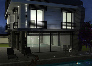 مجمع فيلات في المراحل النهائية من الإنشاء في منطقة كونيالتي – أنطاليا