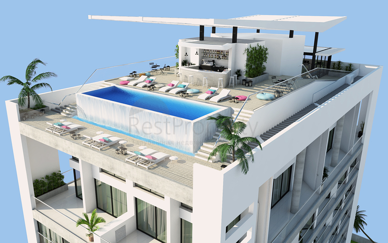 شقق ضمن مجمع جميل على شاطئ البحر قيد الإنشاء شمال مدينة قبرص التركية 