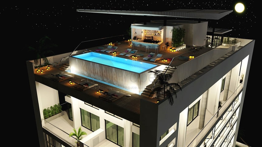 شقق ضمن مجمع جميل على شاطئ البحر قيد الإنشاء شمال مدينة قبرص التركية 