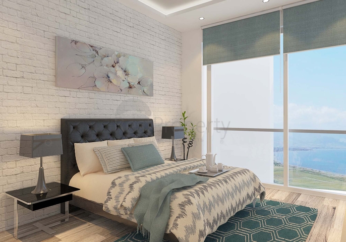 شقق ضمن مجمع جميل على شاطئ البحر قيد الإنشاء شمال مدينة قبرص التركية 