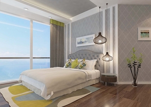 شقق ضمن مجمع جميل على شاطئ البحر قيد الإنشاء شمال مدينة قبرص التركية 