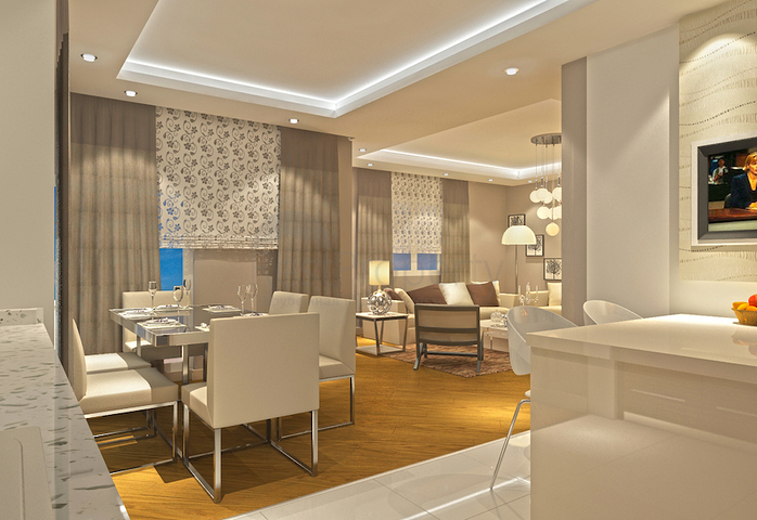 مجمع سكني في المراحل النهائية من البناء في منطقة كونيالتي – أنطاليا