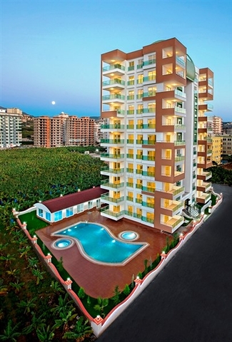 شقة بإطلالة جبلية ضمن مجمع حديث في منطقة محمود لار – ألانيا 