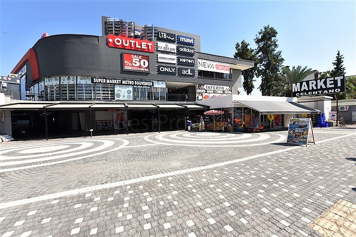 محلات ومباني تجارية ضمن مركز تسوق جديد قيد الإنشاء بالقرب من منطقة كوناكليه – ألانيا 