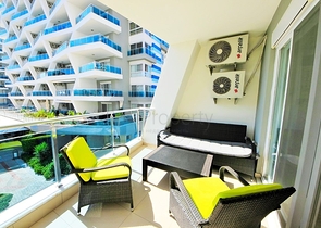 شقة مفروشة ضمن إحدى المجمعات المميزة الراقية فلي منطقة جيكجيلي – ألانيا