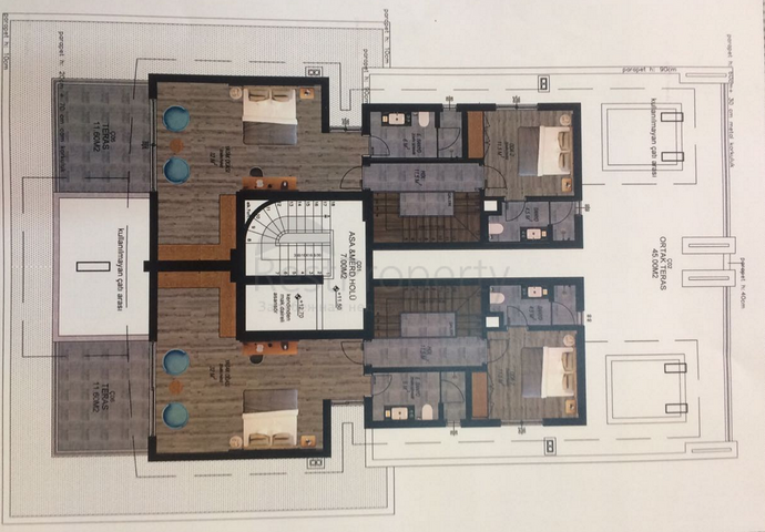 مجمع سكني قيد الإنشاء بإطلالات بحرية في منطقة لارا – أنطاليا