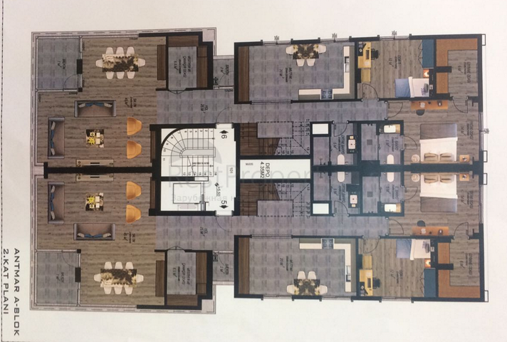 مجمع سكني قيد الإنشاء بإطلالات بحرية في منطقة لارا – أنطاليا