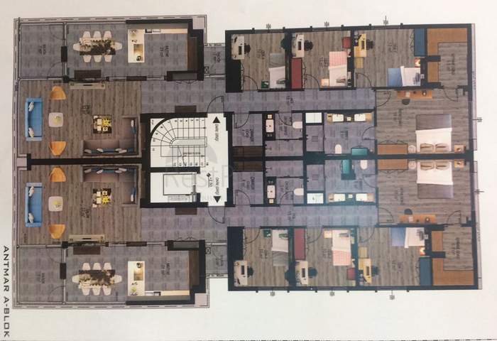 مجمع سكني قيد الإنشاء بإطلالات بحرية في منطقة لارا – أنطاليا