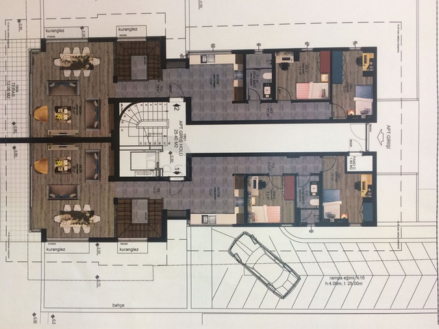 مجمع سكني قيد الإنشاء بإطلالات بحرية في منطقة لارا – أنطاليا