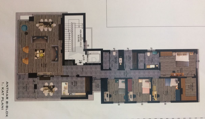 مجمع سكني قيد الإنشاء بإطلالات بحرية في منطقة لارا – أنطاليا