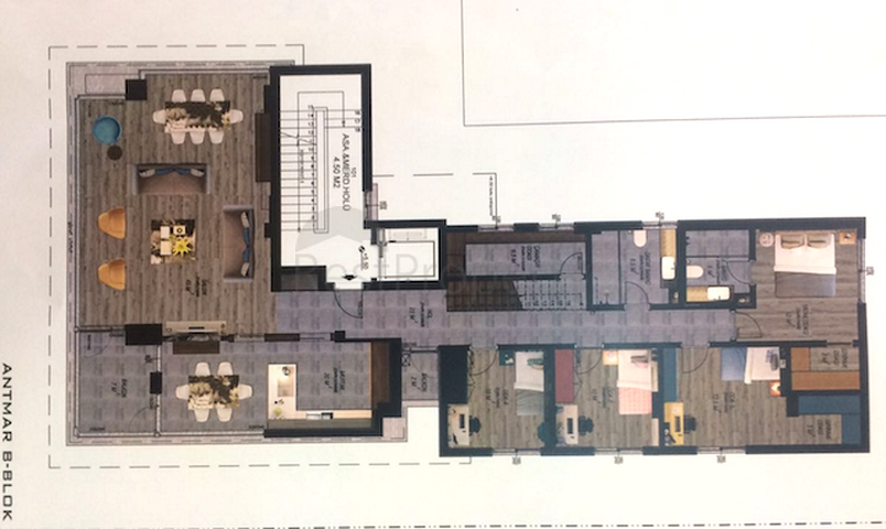 مجمع سكني قيد الإنشاء بإطلالات بحرية في منطقة لارا – أنطاليا