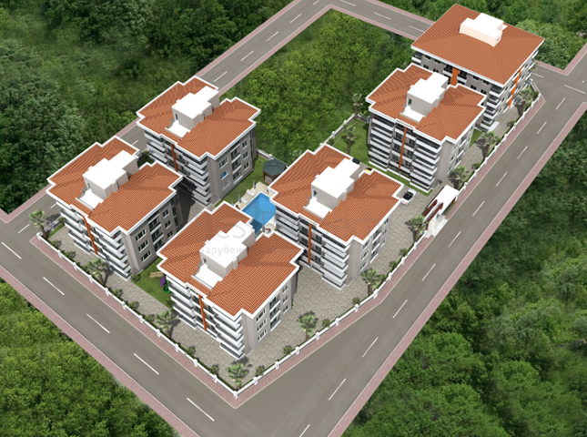 شقق ضمن مجمع سكني في مركز مدينة أنطاليا 