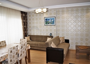 شقة مفروشة على بعد 600 متر عن البحر في منطقة ليمان – أنطاليا