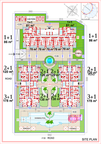 شقق فاخرة ضمن مجمع حديث قيد الإنشاء في منطقة محمودلار – ألانيا