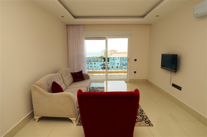 شقة مفروشة بإطلالة بحرية ضمن مجمع فاخر في منطقة توسمور – ألانيا