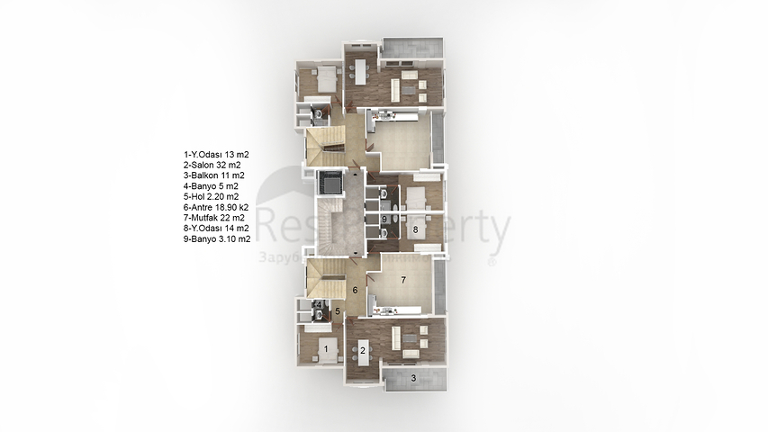 شقق متنوعة باطلالة بحرية ساحرة ضمن مجمع حديث في كاستل / الانيا 