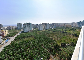 دوبلكس فاخرة - تراس واسع باطلالة بحر - ضمن مجمع سكني في مهموتلار / الانيا 