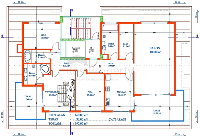 شقق بتصاميم متنوعة -بناء سكني قريب من البحر - مهموتلار / الانيا  
