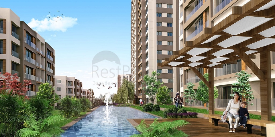 شقق عائلية ضمن مجمع سكني حديث في منطقة بيلك دوزو في اسطنبول 