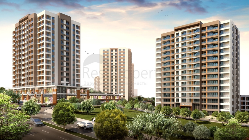 شقق عائلية ضمن مجمع سكني حديث في منطقة بيلك دوزو في اسطنبول 