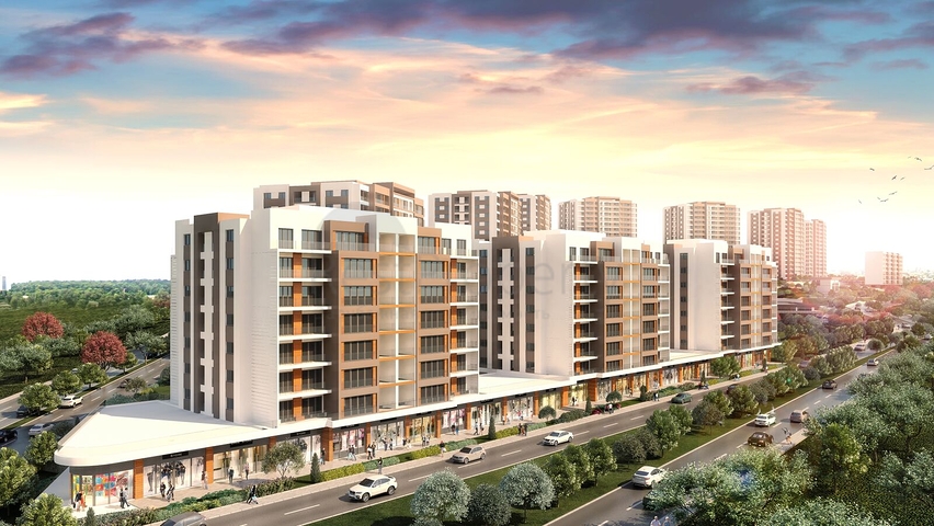 شقق عائلية ضمن مجمع سكني حديث في منطقة بيلك دوزو في اسطنبول 