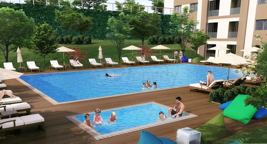 شقق عائلية ضمن مجمع سكني حديث في منطقة بيلك دوزو في اسطنبول 