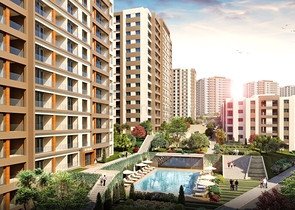 شقق عائلية ضمن مجمع سكني حديث في منطقة بيلك دوزو في اسطنبول 