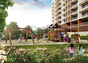 شقق عائلية ضمن مجمع سكني حديث في منطقة بيلك دوزو في اسطنبول 