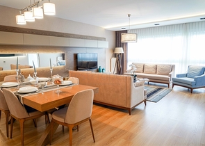 شقق عائلية ضمن مجمع سكني حديث في منطقة بيلك دوزو في اسطنبول 