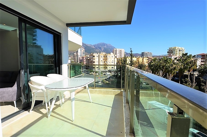 اطلالة مباشرة على البحر - شقة غرفة وصالة - مجمع فاخر - مهموتلار / الانيا 