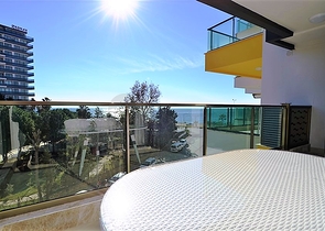 اطلالة مباشرة على البحر - شقة غرفة وصالة - مجمع فاخر - مهموتلار / الانيا 