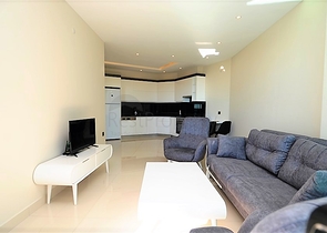 اطلالة مباشرة على البحر - شقة غرفة وصالة - مجمع فاخر - مهموتلار / الانيا 