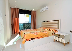 اطلالة مباشرة على البحر - شقة غرفة وصالة - مجمع فاخر - مهموتلار / الانيا 