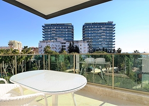 اطلالة مباشرة على البحر - شقة غرفة وصالة - مجمع فاخر - مهموتلار / الانيا 