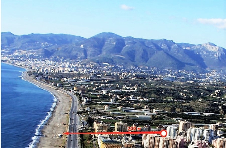 شقة غرفة وصالة - مفروشة - قريبة من البحر -مهموتلار / الانيا 