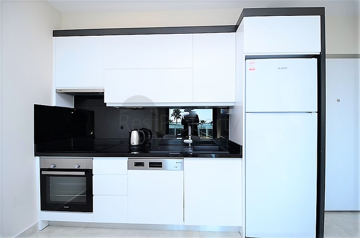 اطلالة بحر مباشرة - مجمع فاخر - شقة مفروشة من تصميم غرفة وصالة - مهموتلار / الانيا 