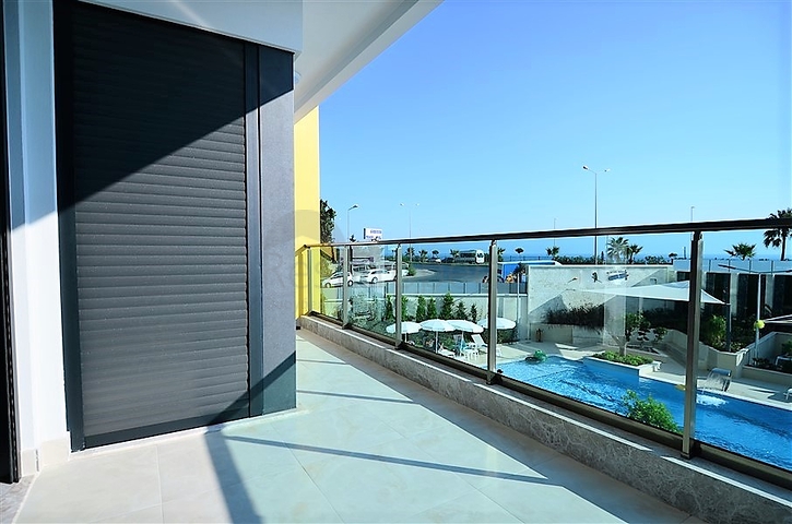 اطلالة بحر مباشرة - مجمع فاخر - شقة مفروشة من تصميم غرفة وصالة - مهموتلار / الانيا 