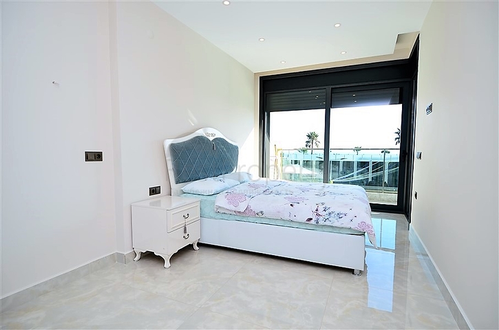 اطلالة بحر مباشرة - مجمع فاخر - شقة مفروشة من تصميم غرفة وصالة - مهموتلار / الانيا 