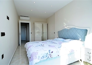 اطلالة بحر مباشرة - مجمع فاخر - شقة مفروشة من تصميم غرفة وصالة - مهموتلار / الانيا 