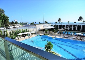 اطلالة بحر مباشرة - مجمع فاخر - شقة مفروشة من تصميم غرفة وصالة - مهموتلار / الانيا 